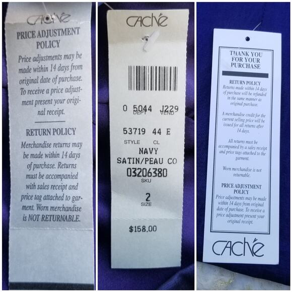 Ruffle Shoulder Cocktail Dress Cache Size 2 Sleeveless Blue Stretch Formal Rose - Picture 6 of 10